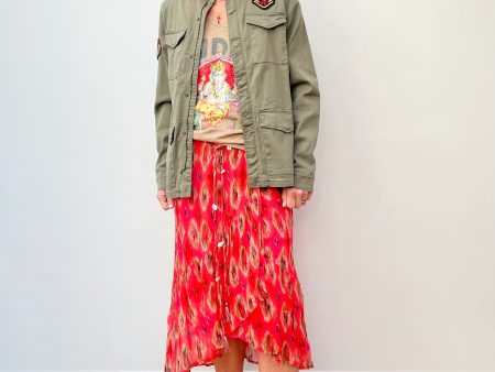 FIVE Brenda Jacket with Embroidery in Khaki Online