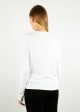 R&B The Knit Long Sleeve Top in White Online