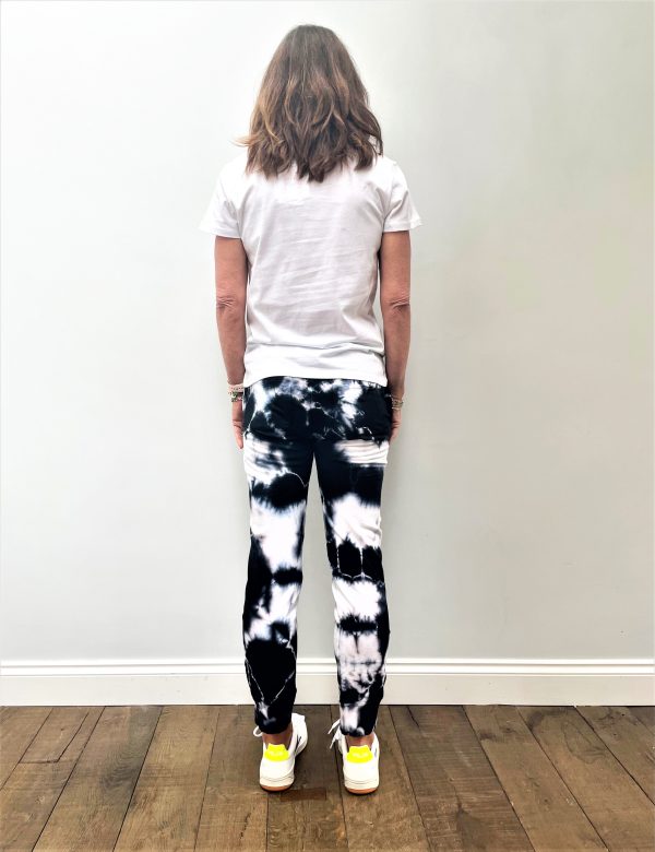 JU Tie Dye Joggers in Navy, White Supply