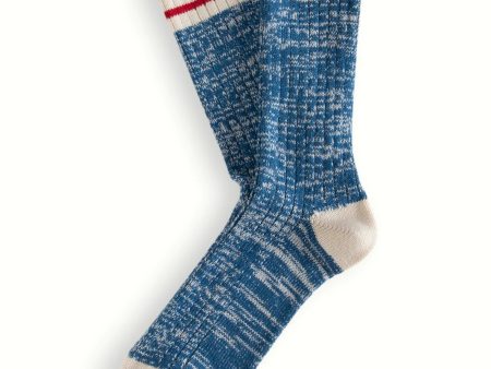 TL Nautical Turn Socks in Blue For Cheap