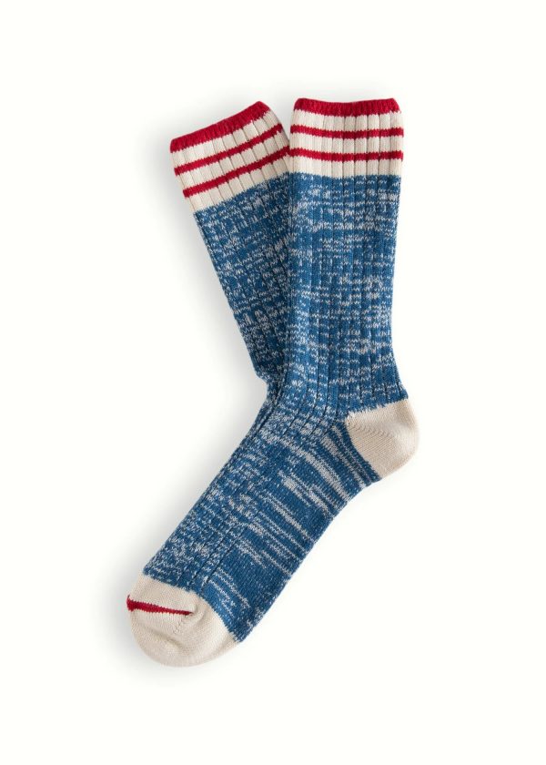 TL Nautical Turn Socks in Blue For Cheap