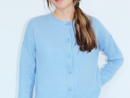 360 Francesca Cardigan in Delft Blue Online Sale