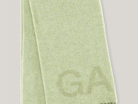 Ganni A3907 fringed wool scarf Discount