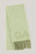 Ganni A3907 fringed wool scarf Discount