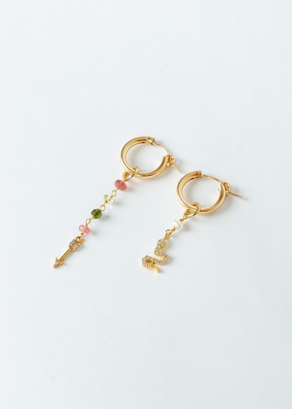 ZOI Aphrodite Earrings in Tourmaline For Sale