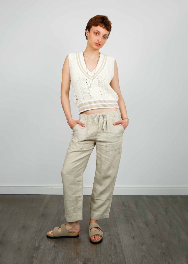 V Cindy Trousers in Sand For Sale