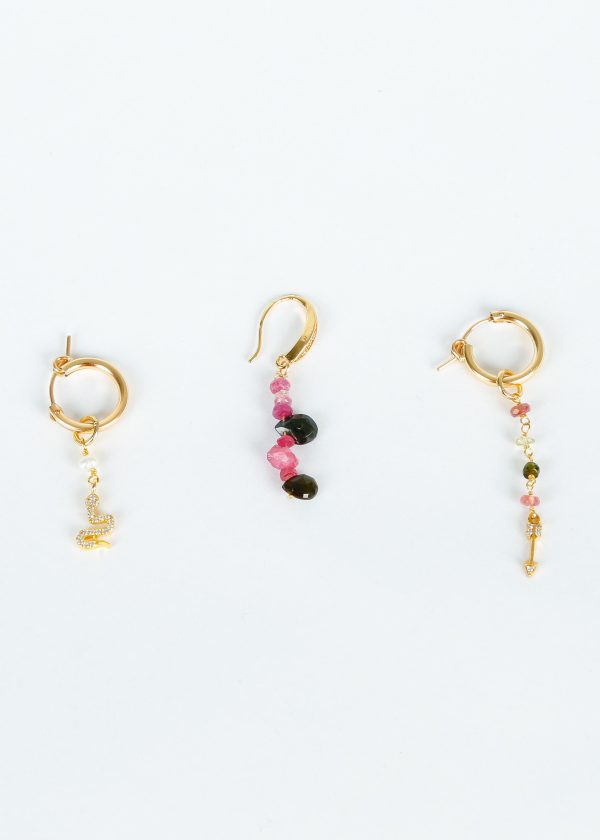 ZOI Higia Earrings in Sapphire Rose, Tourmaline For Cheap