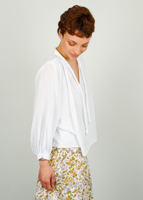 V Kathleen Top in White Hot on Sale