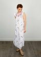 DG Nicoletta Embroidered Linen Maxi Dress in White Cheap