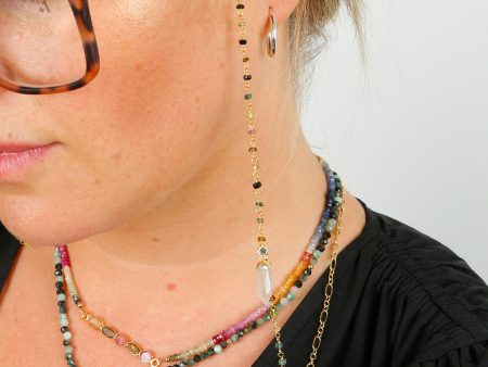 ZOI Les Bains Glasses Chains, Tourmaline, Moon, Snake Cheap