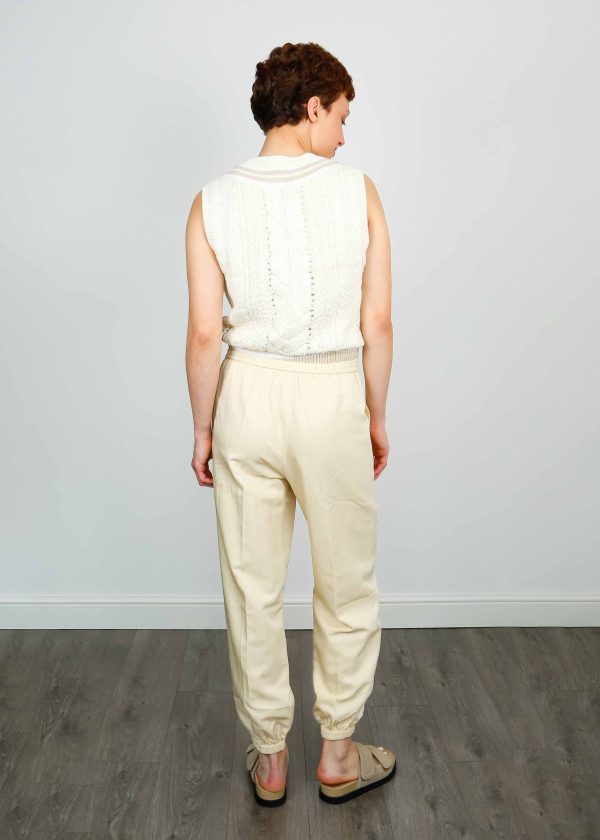 JOSEPH Taio Trousers in Alabaster Hot on Sale