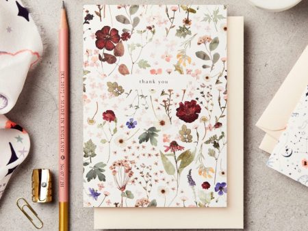 KL L&L Pressed Floral Card For Discount