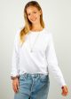 PARK LS Cotton Rd Neck in White on Sale