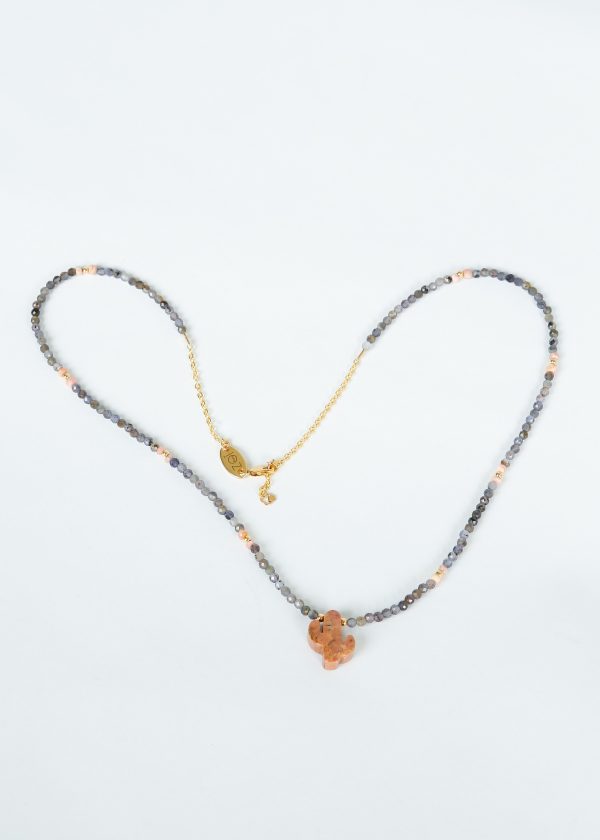 ZOI Hugo Necklace, Iolite, Rhodonite, Pearl Online