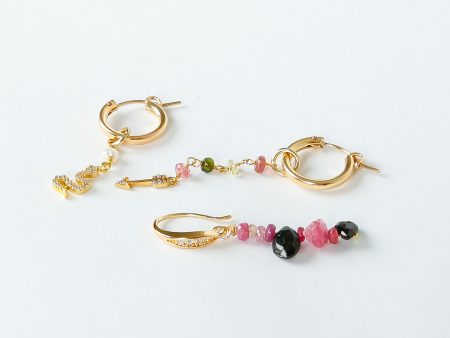 ZOI Higia Earrings in Sapphire Rose, Tourmaline For Cheap