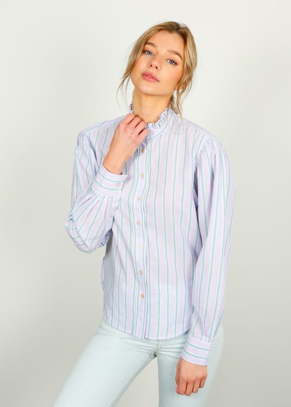 IM Jancis Blouse in Green. Lilac Online Hot Sale