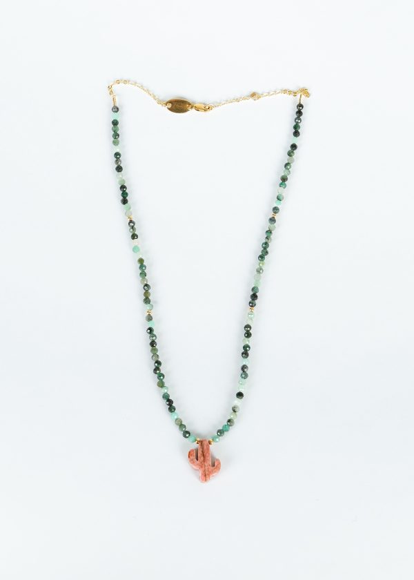 ZOI Ronsard Necklace, Emerald, Pearl For Cheap